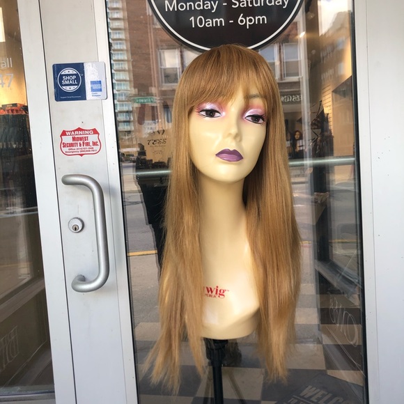 Human hair Wig Long strawberry blonde bangs 2020 - Picture 6 of 8